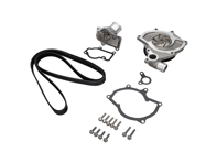 Kit bomba de agua con correa y termostato. Porsche Boxster 986 / 996 (sin Turbo) - 99610601155, 996.106.11.55, 99610601156, 99610601157, 99610215165, 99610632650, 99610601360, 99610601151, 99610601153, 99610601154, 99610601361