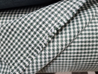 Pepita Porsche Houndstooth classic fabric, Green / White