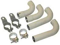 Exhaust pipe and clamp set. Porsche 356B / 356C - 61611100660, 92.303, 92303, 1620701510 - 92.303, 1620701510