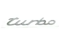 TURBO - Chrome rear badge for Porsche 970 Panamera - 97055923705, 97055924700