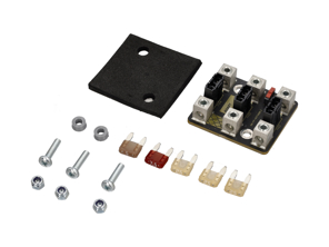 Rear 3 way blade fuse upgrade panel. Porsche 911 1974 - 1989 - 91161209303, 91161209307, 91161209305, 91161209306 - AMS9050041