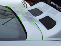 Pannello cieco per la terza luce stop per i modelli Porsche 997 - 99750434505GRV, 99750434501GRV