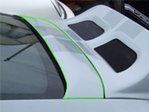 Panneau d'obturation pour 3ème feu stop pour modèles Porsche 997 - 99750434505GRV, 99750434501GRV