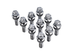 Tornillos de rueda cromados para Porsche Boxster 986/996/997 (PACK DE 10) - WHT004676A, WHT006978, 99636120302, 99636120300, 99636120301, 99736120301, 3608100007