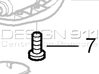 Cabrioletkap Dakvanger Ovaalkopschroef. Porsche 996 / 997.1 / 997.2 - 99907319509