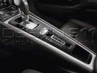 Mittelkonsolenabdeckung aus GEBÜRSTETEM ALUMINIUM. Porsche 991 / 981 Boxster/Cayman / 718 Boxster/Cayman - 99155398104U03