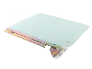 Door glass with runner. Porsche 993 Cabrio - 99354201100, 99354201200