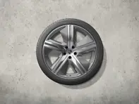 22' Macan exclusive design winter wheel-and-tyre set, platinum silver. Porsche Macan-e - 95C044600M