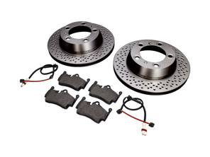 HINTERE Bremsbeläge und Bremsscheibenpaket Porsche 987 Boxster / 987C Cayman GEN 2 - 98735240101, 98735293903, 98761267601, 90026904701, 99907340201, 99635295901