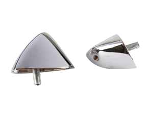 Halterungssatz für Rückstrahler, verchromt. Porsche 356B / 356C - 64473150705, 64473150805 - 1696002410, EQ960010