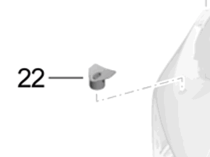 Plaque de retenue de lave-phares. Porsche 991.2 Turbo 2017>> - 99150576103, 99150576203