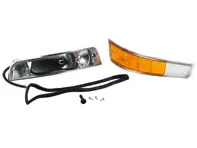 Front indicator housing, Metal Inc Lens & gasket. Porsche 911 68-73 - PCG63193520, PCG63193620, 90163140103, 90163140203 - 1695401870, 1695401880