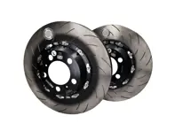 Disques de frein avant flottants EBC Racing 2 pièces SLOTTED pour Porsche 991 GT3 - 99135140581, 99135140681, 99135140682 - SG2F019