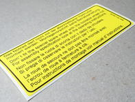Notrad-Aufkleber. Porsche 911 / 944 - 94470119300
