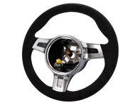 SportDesign Steering Wheel Padded in Black Alcantara. Porsche 997 / 987 Boxster / 987 Cayman - 99704440222, 99704440220, 99704440221