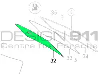 Heckscheibe CLEAR COUPE. Porsche 911/912 65-84 - 91154510202, 91154510500