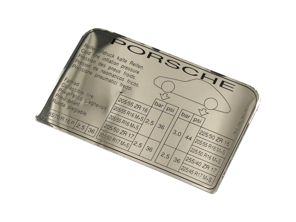 Sticker Tyre Pressure. Porsche 964 1993>> - 96470128723