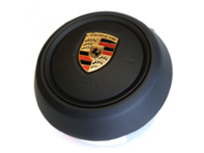 Unidad de airbag para volante en cuero negro. Porsche 992.1 - 992880201DTRP, 992880201CTRP, 992880201D, 992880201C