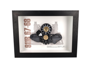 Moteur 911 R modèle coupé Porsche Art - Boîte encadrée échelle 1:4