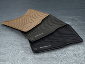 Rubber interior floor mats. Porsche 95B.1 Macan / 95B.2 Macan RHD - Right hand drive - 95B04480242, 95B04480242OP1, 95B044802421E0, 95B044802424H0