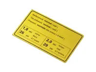 Aufkleber Reifendruck Normal. Porsche 911 65-72 / 914 - 90100650500