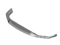 Spoiler inferior del parachoques delantero Negro Mate. Porsche 992 Dakar - 992807100NOK1