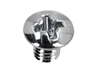 Zelftappende schroef voor raambeglazing, chroom, M4x6. Porsche 356 / 911 / 912 1960-77 - 90014800202