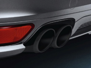 Tuyaux d'échappement GTS Sports Noir. Porsche 958 Cayenne - 95804420010