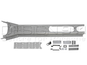 Tunnel de changement de vitesse. Voitures Porsche 356 A (1958-59) - 64449005, 64449004, PP127B, P127B, PP127T2, PP127T1