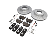 FRONT Brake Pads and Brake Disc Package. Porsche 997 C2 Zimmermann - 99635140501, 99635140601, 99761275601, 99761275901, 99635108802, 95535296000, 99735193907