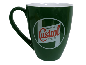 Tasse classique bicolore Castrol.