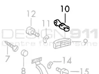 Door Connecting Rod. Porsche 911 69-73 - 90153106600