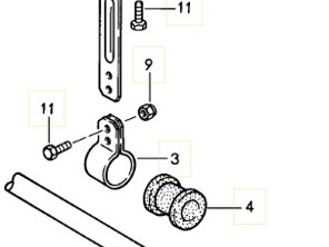 Stützsatz für Drop-Link-Halterung vorne Porsche 944 - 944343793100, 477411053, 94434373300, 94434373332, 90007507902, 900910022003