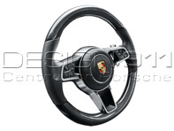 Multifunctionele sportstuurinrichting in carbon. Porsche 971 Panamera Hybride 2017 >> - 971044405, 971044405A34, 971044405OE5, 9710444059J9, 971044405OK6, 9710444058U7