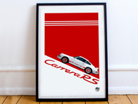 Porsche 911 Carrera 2.7 RS poster in Black frame