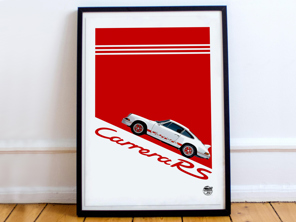 Porsche 911 Carrera 2.7 RS poster in Black frame