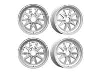 Set di cerchi in lega Outlaw52 001 da 16" Flat Silver. Porsche 911 - 001FS-67053+23, 001FS-68053+10