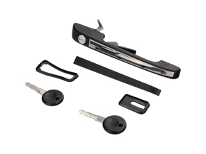 Poignée de porte. Porsche 924S/944 avec clés et insert noir et chromé. - 94453890500, 94453890600, 477837037H, 477837038H, 94453890503, 94453890603