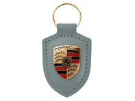 Porsche Crested leather keyring, Shadegreen - WAP0503500PWSA