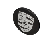 Centre wheel lock cap badge, in Matt black. Porsche 991 R / GT3 - 99136120730, 9P1601349COK1