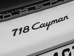 Badge arrière '718 Cayman S' noir pour Porsche 718 (982) Cayman - 98204480082G2X