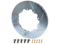 Replacement Slotted Brake Disc (410mm) for Front Axle - Cars With PCCB & Existing GiroDisc Hats. Porsche 981 / 718 / 991 - A1-154SL, A1-154SR, A1-156SL, A1-156SR