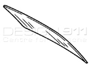 Vetro posteriore in policarbonato leggero. Porsche 911 F/G 1968-89 Con ventilazione - 9114 10C, 9114 10G, 911410C, 911410G