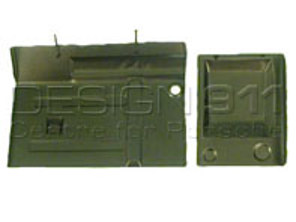 Paroi arrière du boîtier de batterie (2 pièces). Porsche 356C T6 - 64450103206, PP114D, P114D