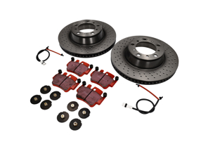 Bremsscheibenpaket mit EBC Sportbremsbelägen Porsche 996 Turbo - DP31514C, 99635240X02BRE, 99635240X02, 99661236501, 99635208602, 99635208600