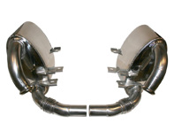 Exhaust muffler / silencer set, sports rear in stainless steel. 'Sound Version'. Porsche 996 - 1620601110, 96300SEXP, 99611121000, 96.300SEXP, 99611112155, 99611112170, 99611112156, 99611112157, 99611113154, 99611112256, 99611112270, 99611112257, 99611113254 - 1620601110