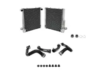 Aluminium radiator for water coolant fluid & hoses SET OF 2. Porsche 718 Boxster / 718 Cayman - 9P1121251, 9P1121252 - 7086, 7087