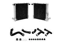 Radiateur en aluminium pour liquide de refroidissement et durites (lot de 2). Porsche 718 Boxster / 718 Cayman - 9P1121251, 9P1121252 - 7086, 7087