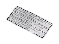 Engine oil level decal, Silver, for Porsche 964 / 993 - 96400611100