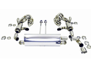 Système d'échappement sport CARGRAPHIC GT avec chauffage et collecteurs ID42 GT pour Porsche 964 Carrera 2/4/RS - 96411104504, 96411104605, 96411104502, 96421103905, 96421103932, 96421104004